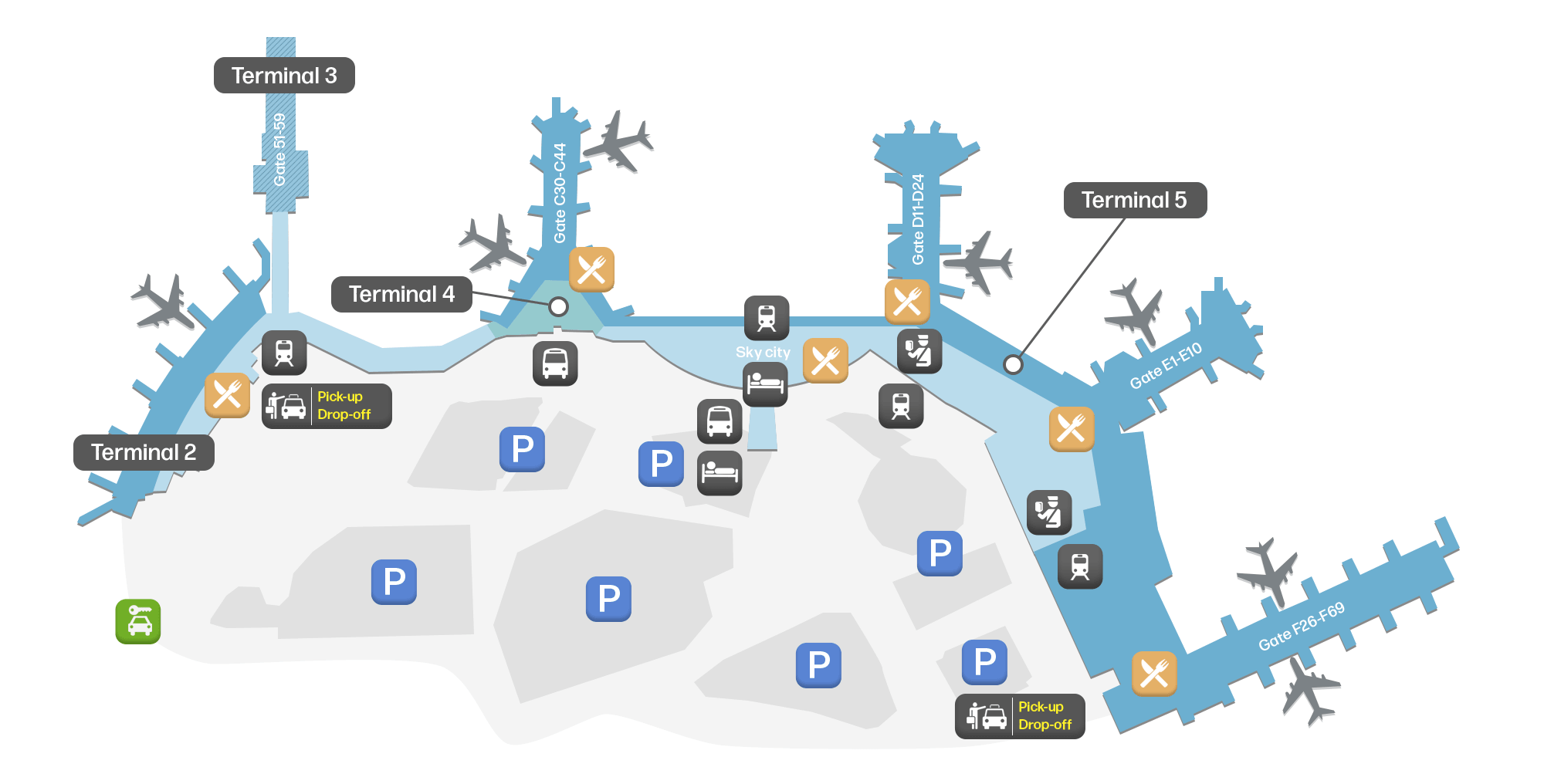 Stockholm-Arlanda Airport – mapa letiska