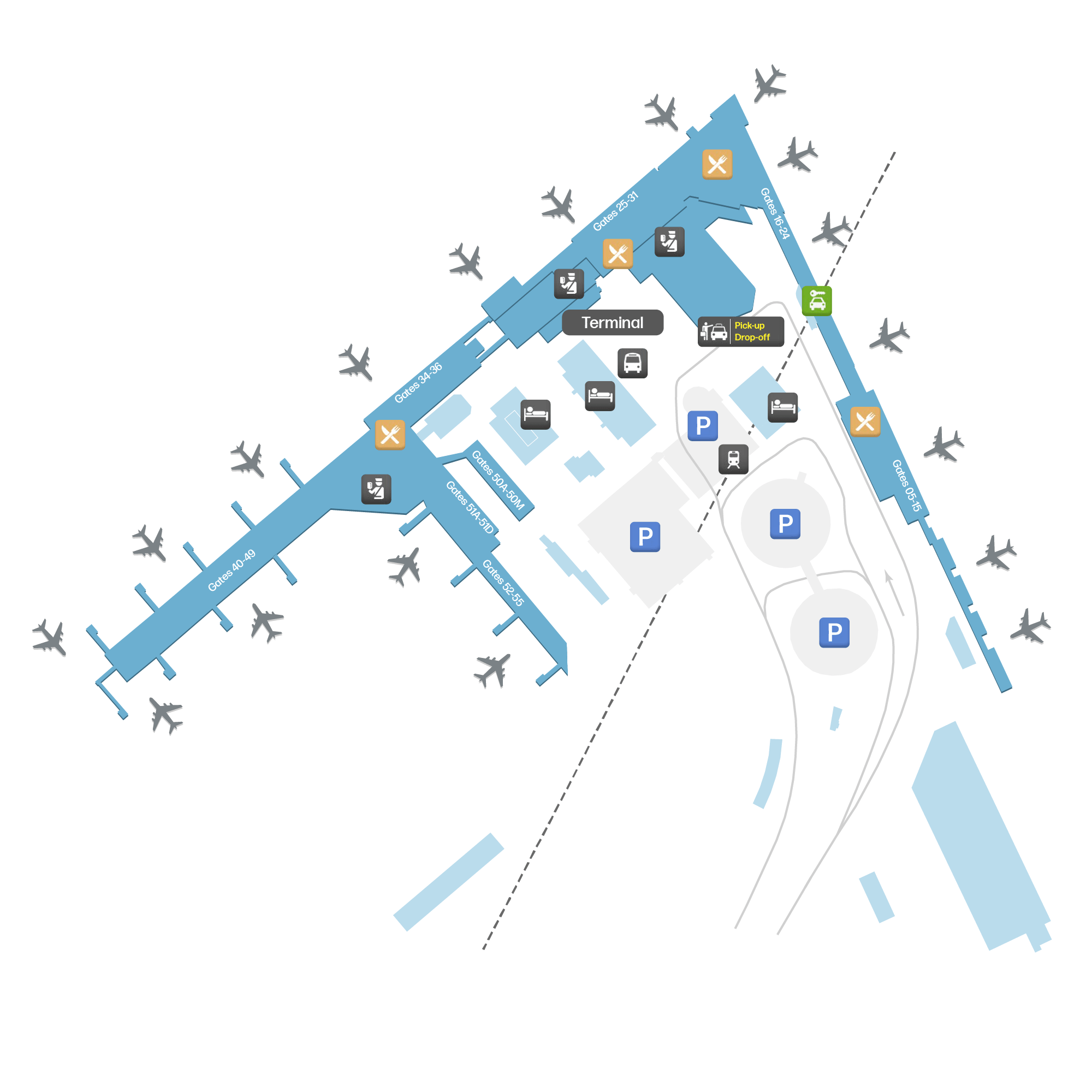 Helsinki-Vantaa Airport – mapa letiska