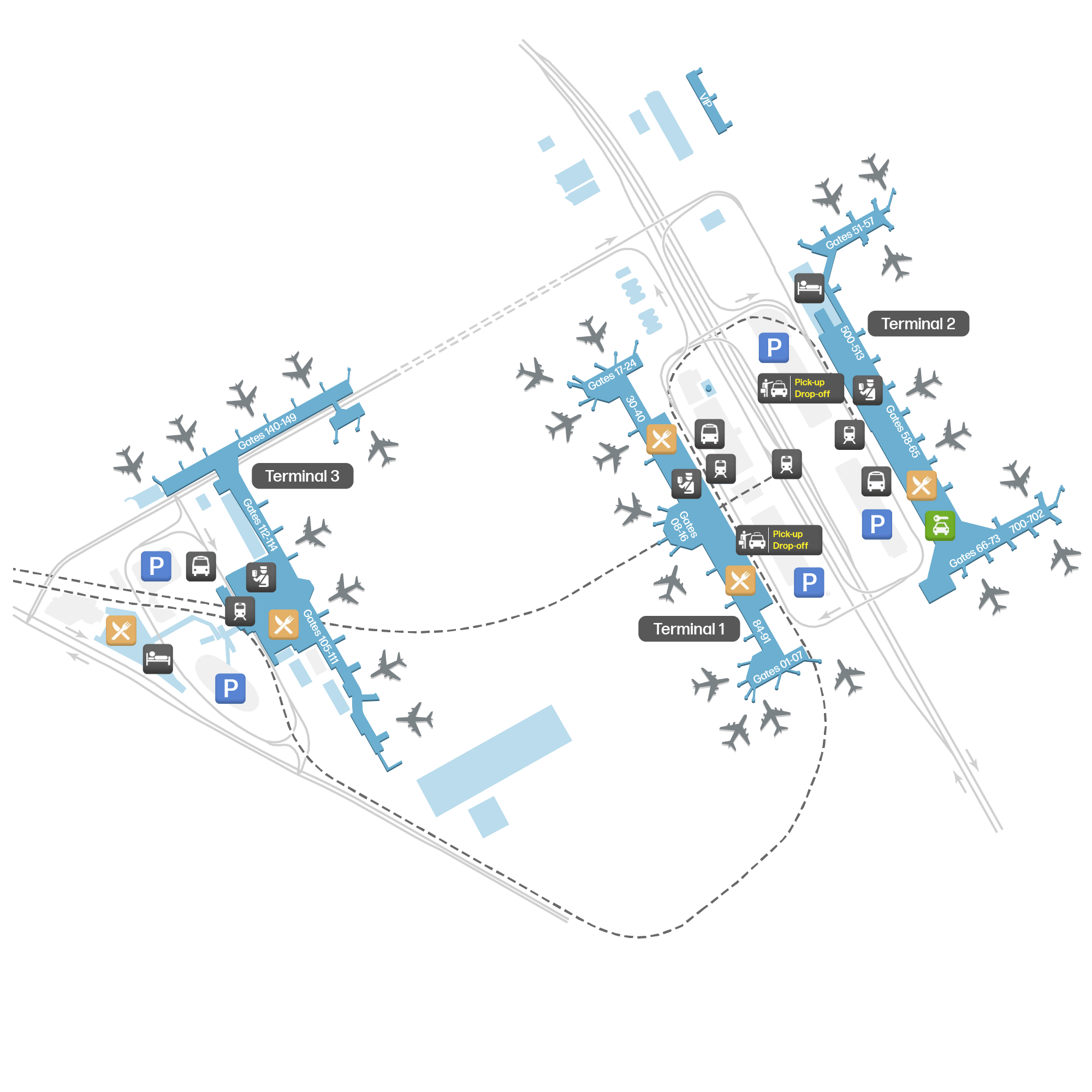 Letisko Tokio International – mapa letiska