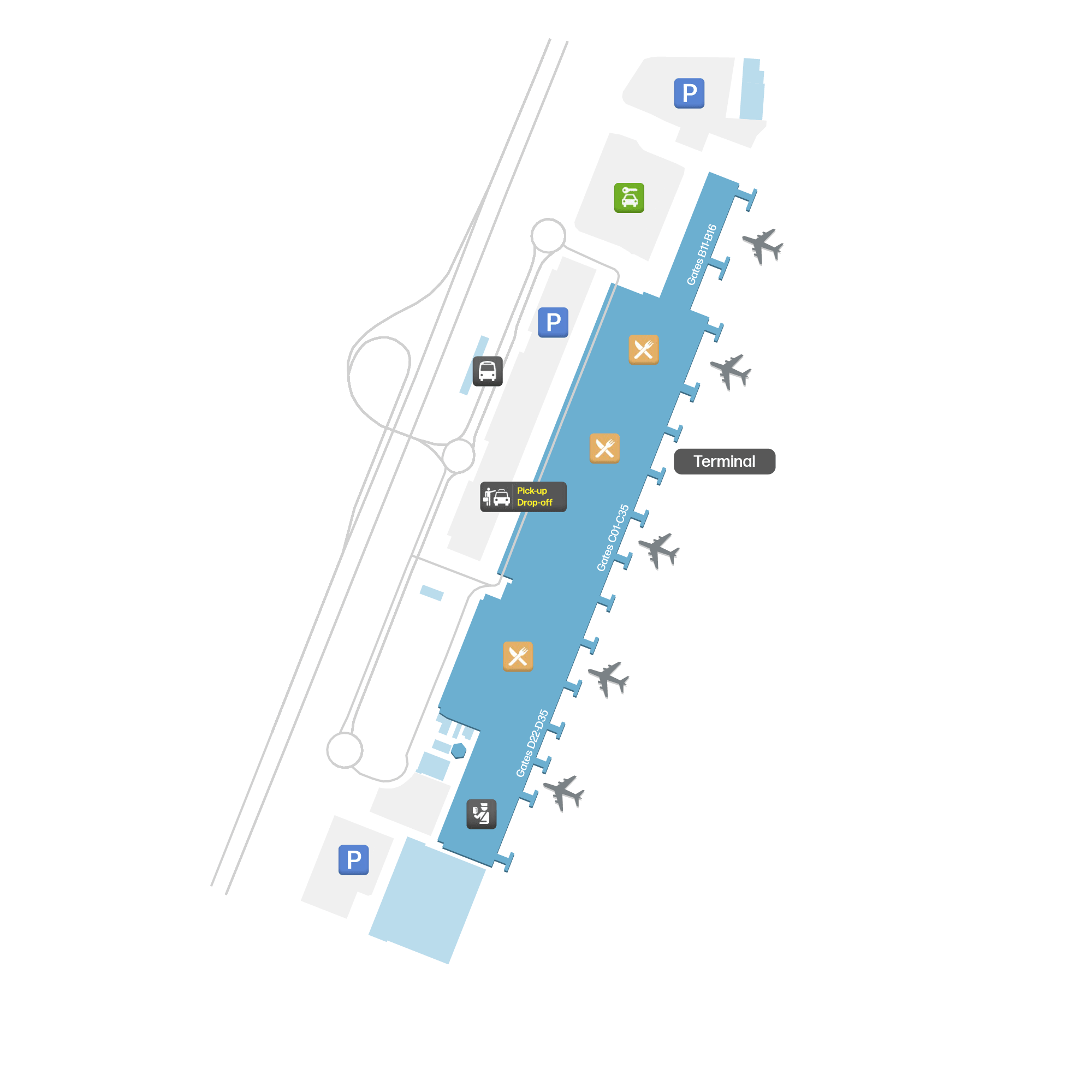 Gran Canaria Airport – mapa letiska