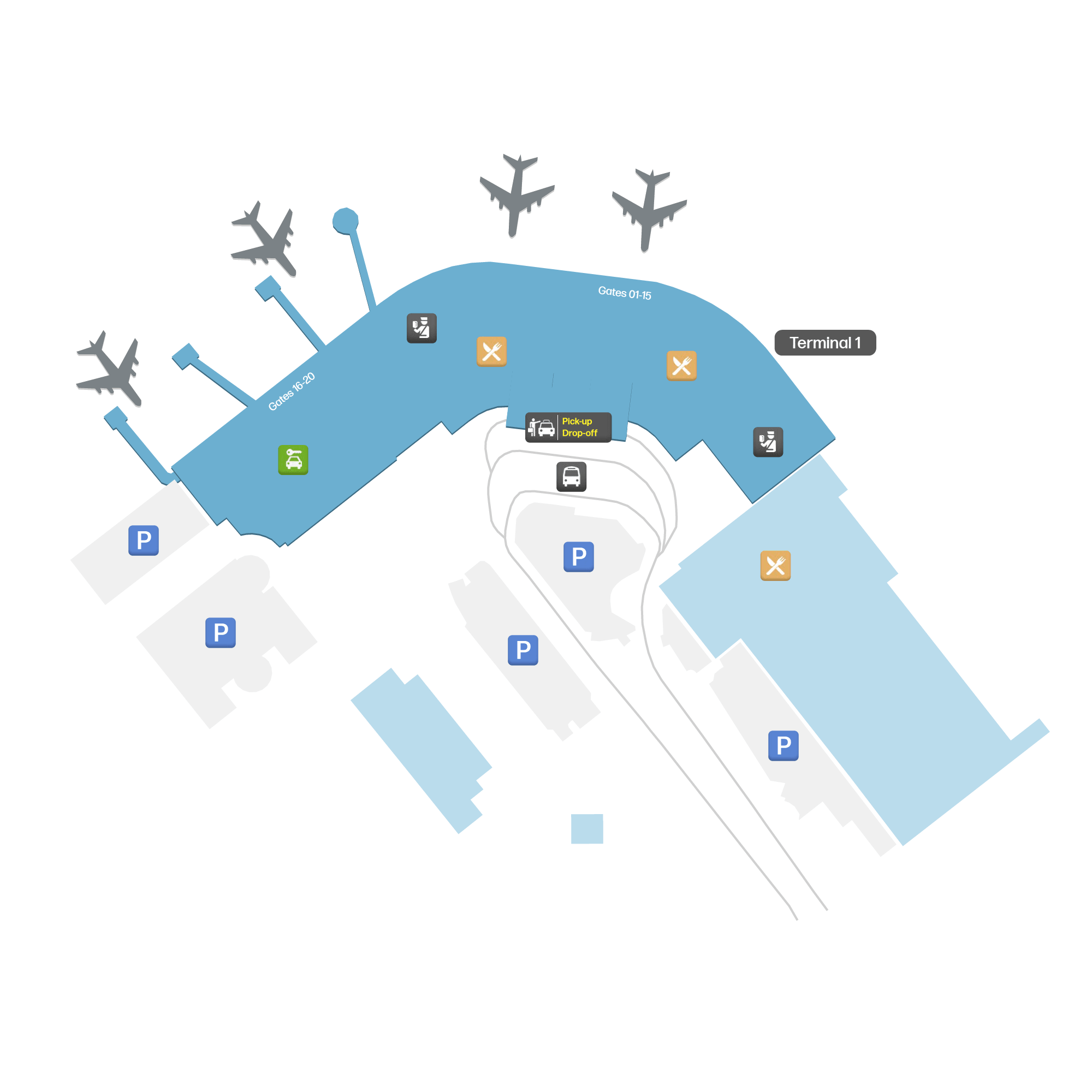 Letisko Neapol – mapa letiska