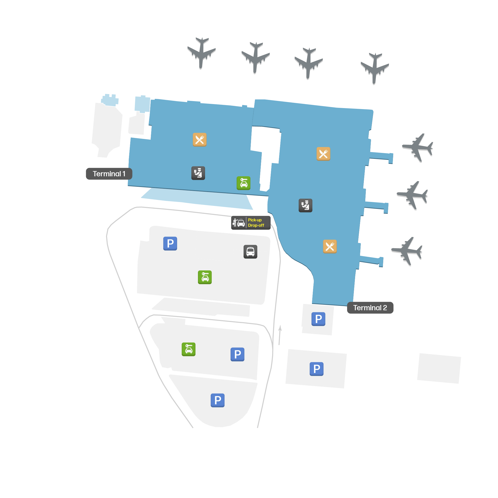 Letisko Marrakech-Menara – mapa letiska