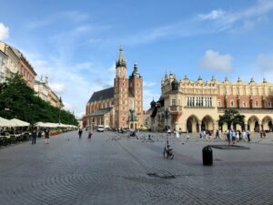 a large building with a clock tower on top of it